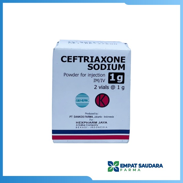 Ceftriaxone Sodium (Box Isi 2 Vial)