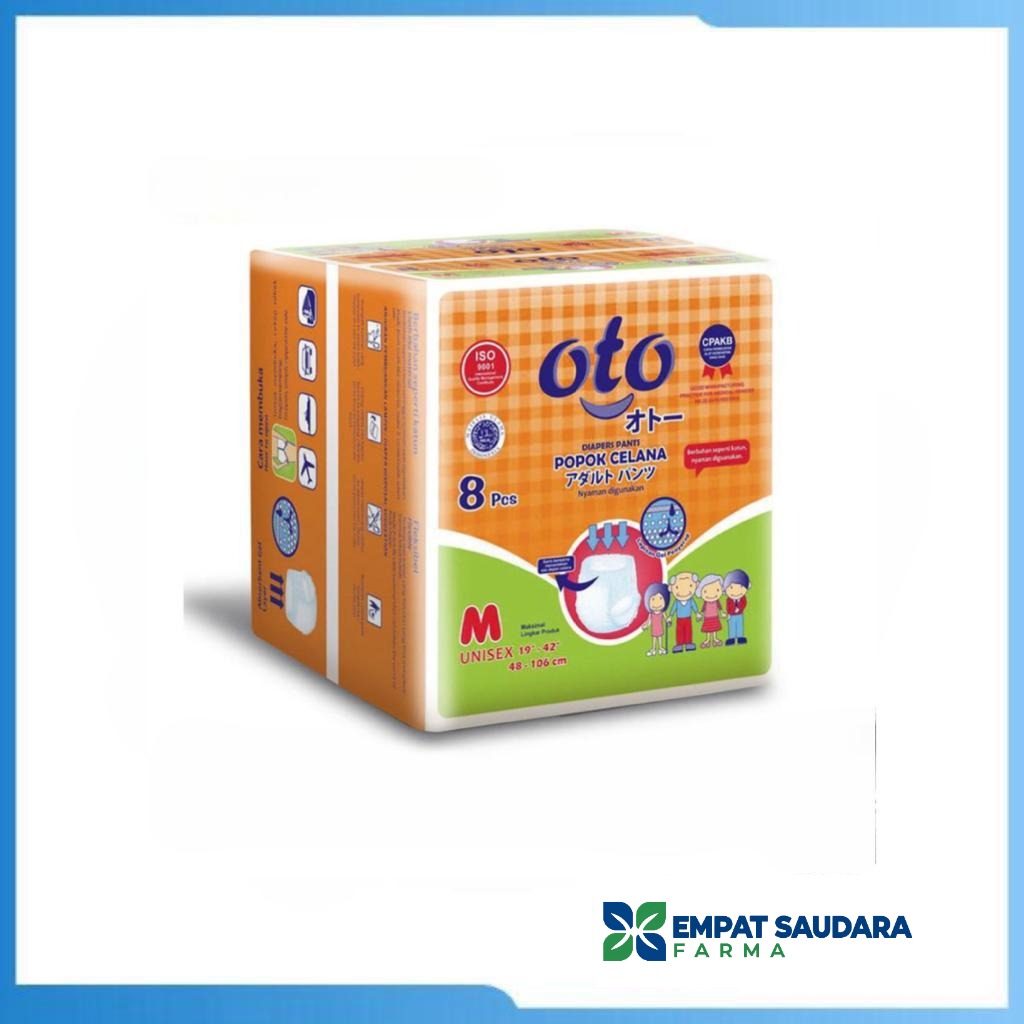 OTO Diapers Adult / Popok Dewasa model Celana ukuran M, isi 8 pcs