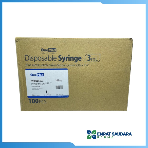 Spuit 3 cc Onemed (Per Box)